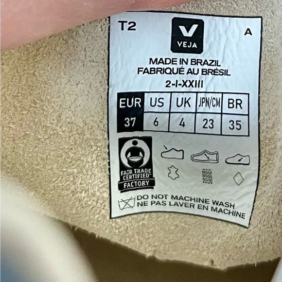 Veja V-10 Suede Multicolor Natural Babe Sneakers 6 - Picture 9 of 10